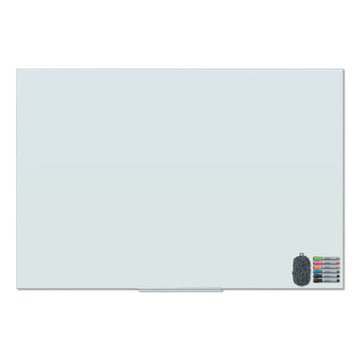 U Brands Floating Glass Dry Erase Board, 72 X 48, White freeshipping - TVN Wholesale